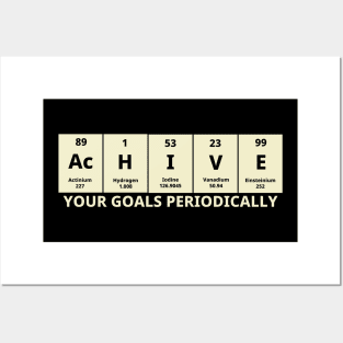 Achieve Your Goals Periodically Posters and Art